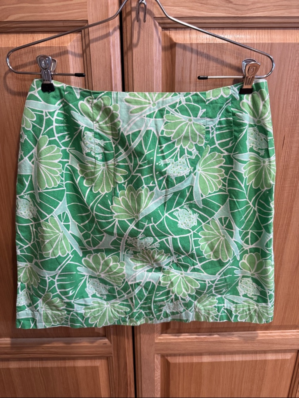 Vintage 1990s frogs on Lily Pad pencil skirt